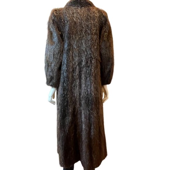 Evans Womens Fisher Fur Over Coat Open Front Long Sleeve Brown Size Large - Picture 2 of 6